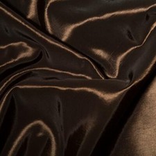 Taffeta Metallic Silk Satin Dress Fabric Material - BROWN
