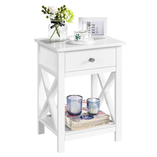 Single drawer bedside table - single,