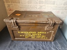 Vintage British Military Ammunition Box Brown Metal