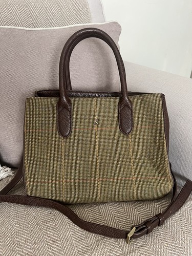 Joules tweed wool tote bag - tweed,