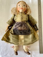 Rare, old Cloth Doll, painted face & original clothing/shoes possibly antique ?