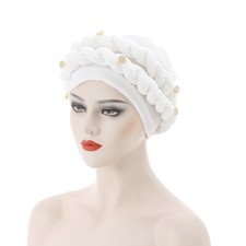 Turban Head Wrap Cover​ Women Cancer Hat Chemo Cap Muslim Hijab Braid Head Scarf