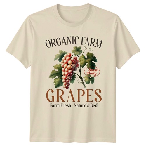 Retro organic farm grapes - retro,