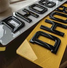 2D 3D 4D Gel Number Plates -