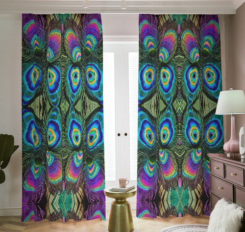 Peacock blackout curtains - peacock,