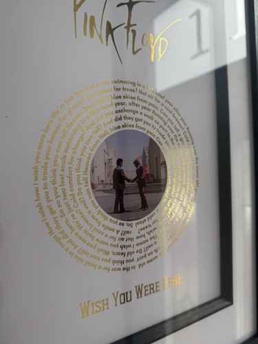 Framed gold foiled art - gold,