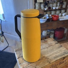Vintage Large Plastic Yellow Vacuum Jug / Flask – Retro! –