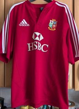 adidas 2008 British Irish Lions Home South Africa Rugby Shirt Mens medium 