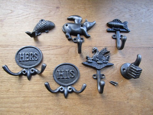 Rustic cast iron - hook, coat