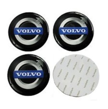 4x Stickers Caps 56mm For Volvo Centre Hub Wheel Cap Emblem Sticker Black  Blue