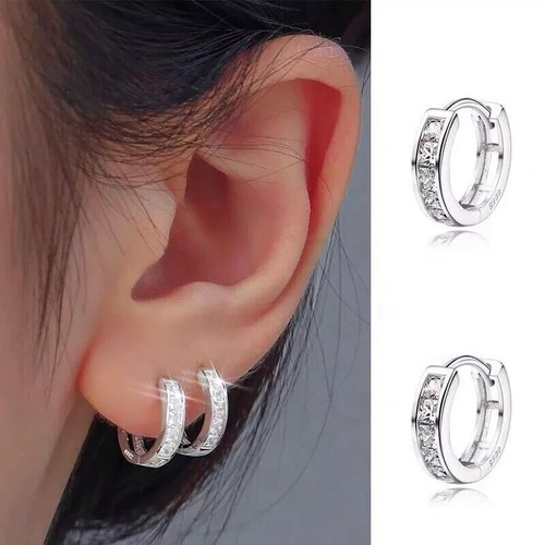 925 sterling silver huggie - 925,
