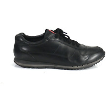 Prada Sport Mens Trainers Black Real Leather Casual Shoes UK 9 Designer Authenti