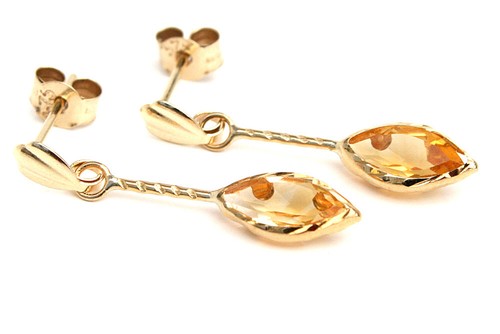 9ct gold citrine - gold,