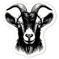 'Billy Goat Portrait' Decal