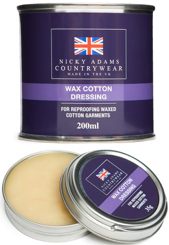 Wax cotton dressing reproof - wax,