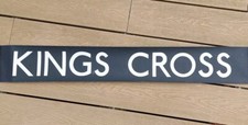 VINTAGE RETRO ORIGINAL LONDON TRAM BUS BLIND DESTINATION KINGS CROSS - L 41.75"