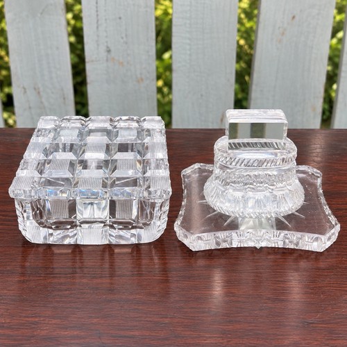 Vintage heavy cut crystal - heavy,