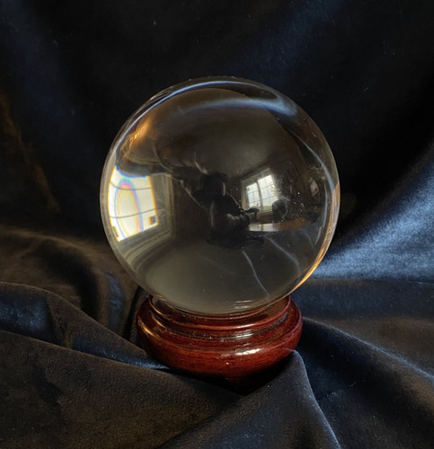 11cm crystal ball with stand - 11cm,