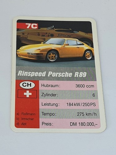 Porsche rinspeed r89 - rinspeed,