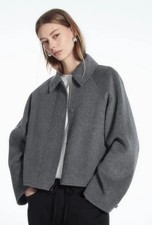 cos grey double faced wool