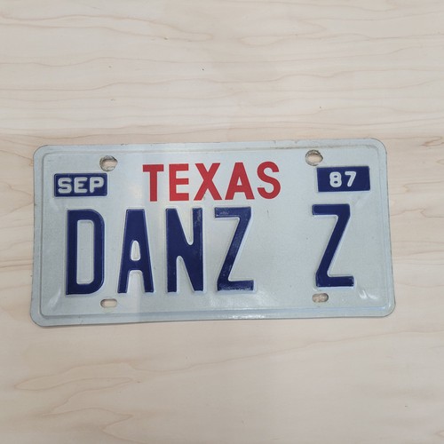 Texas 1987 vanity - vanity, license