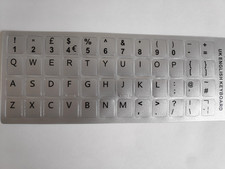 UK £ SILVER Keyboard Stickers