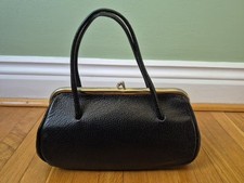 Vintage 1960s black leather