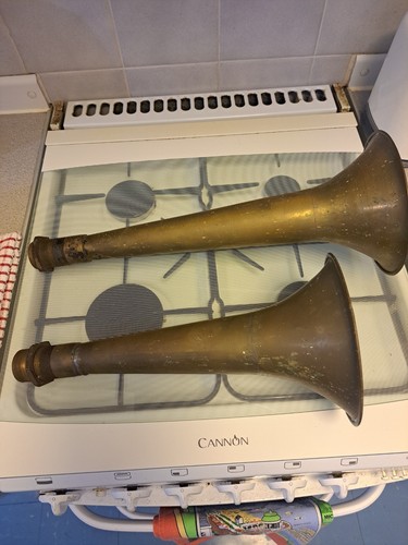 Pair vintage train horns - vintage,