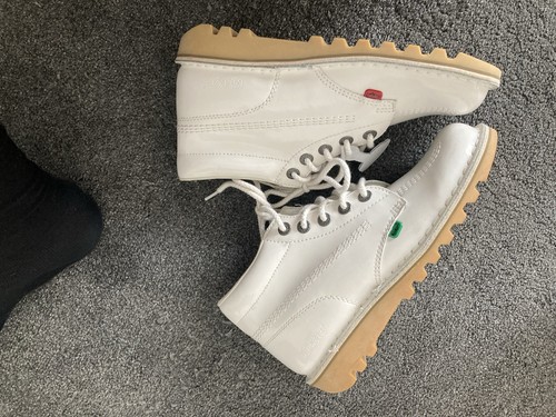 Kickers kick white - kick, leather