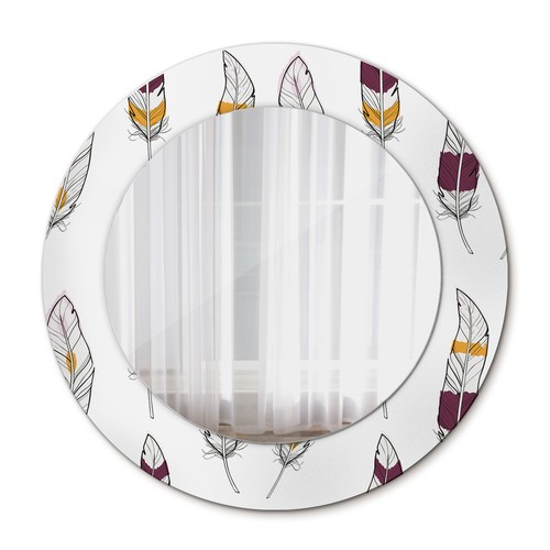 Ornate round wall mirror - round,