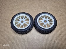 2x Kyosho Inferno 17mm Hex 1/8th Scale RC Buggy Wheels & Tyres Pair Sand Super