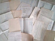 Vintage Ledger Pages X 20 Mixed Lot  Junk Journal Paper Crafts 