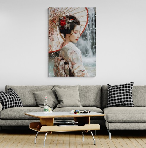 Japanese geisha girl - japanese, canvas