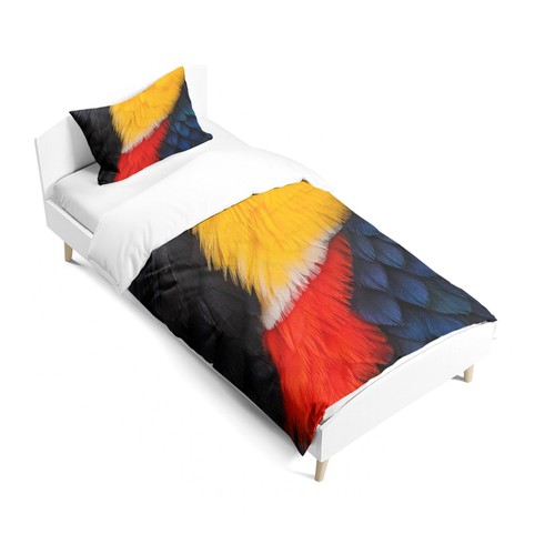 Toucan print cot bed set - toucan,