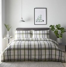 New duvet set tartan check