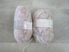 Vintage Wendy Donna knitting wool yarn 2x pink fleck 682, 50g balls  15% mohair