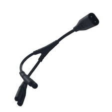 1pcs IEC320 C8 to 2X C7 Y Splitter AC Power Cord, IEC Figure 8 Male to 2 Female