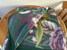 F & F  Super King Duvet Set.100% Satin Cotton.Dark Green with Flambouant Design
