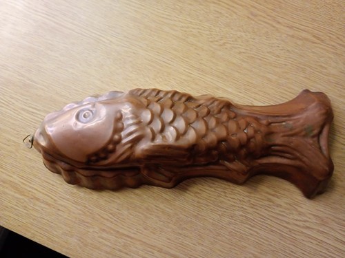 Vintage copper tin - vintage, fish