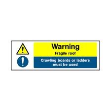 Warning Fragile Roof Crawling