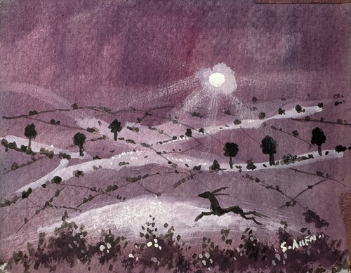 Aceo original moon runner - original,