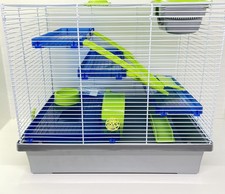 Rosewood Pico XL Hamster Cage Silver Green Loft Bed Water Bottle Wheel Food Bowl