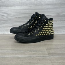 Converse black high tops - tops, gold