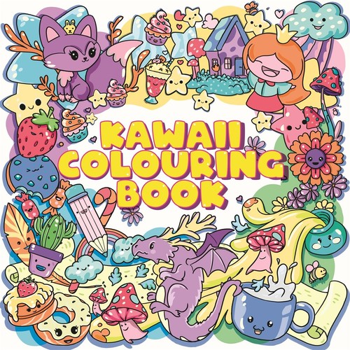 Kawaii colouring book igloo - colouring, by