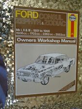 Haynes Ford Consul Zephyr Zodiacs Manual Hardback  All legible 1951 /66 VGC