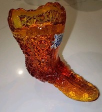 Fenton Amber Glass Boot