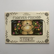 Vintage Stencil - 1992 - Forever Friends - Andrew Brownsword - 18 x 8 cm