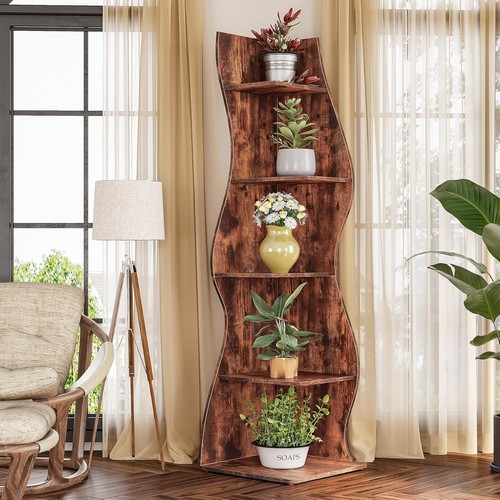 Modern corner shelf tier - modern, 5-tier