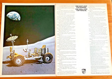 PORSCHE RANGE " MOON " 1980s - FRAMEABLE COLLECTIBLE ORIGINAL CLASSIC CAR ADVERT