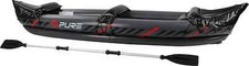 Pure4Fun Inflatable Kayak - 2 Person Inflatable Kayak Boat Set - Includes Alumin